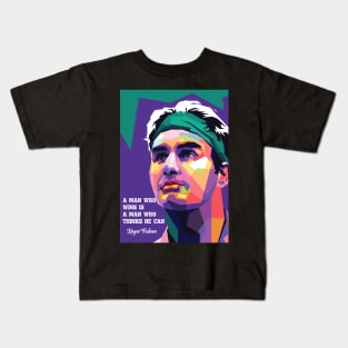 roger federer motivation Kids T-Shirt